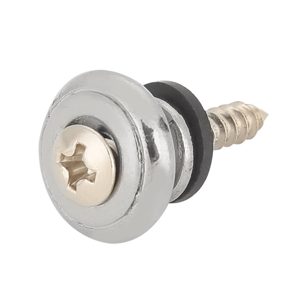 Tbest 10Pcs Mushrooms Head Guitar Strap Buttons Strap Locks Metal End Pin with