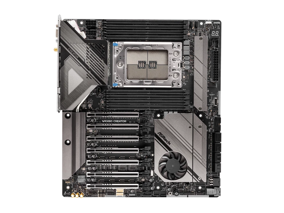 ASRock WRX80 CREATOR R2.0 AMD WRX80 SATA 6Gb/s Extended ATX AMD Motherboard EATX - Image 2 of 4