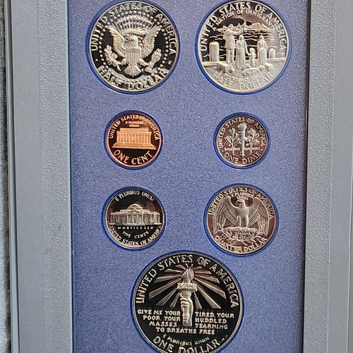 1986-S US Mint Prestige Proof Set w 90% Silver Dollar w Original Box & COA - 第 3/6 張圖片