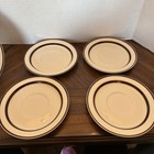Orbit Stoneware 221 Brown By Sango 4 Saucers 1 Salad Plate — photo 3