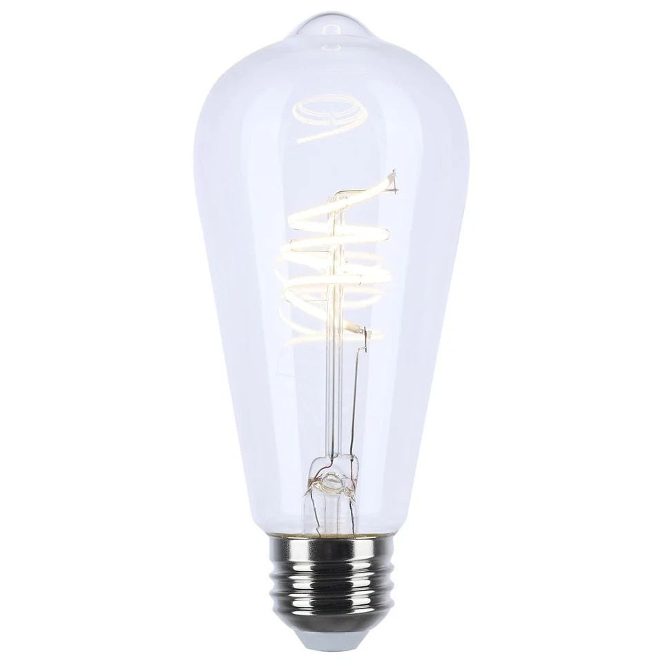 Satco S10520 - 6 Watt LED ST19 Filament Light Bulbs - 2700K (1,2, 6 or 12 Pack) - Image 3 of 4