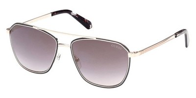 Guess GU00046 33C Gray & Gold Metal Aviator Sunglasses Frame 56-16-145 Flashy