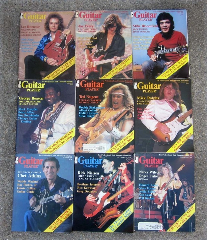 Guitar Player Magazine 9 backissues 1979 - Nugent, Bloomfield, Benson, Nielsen