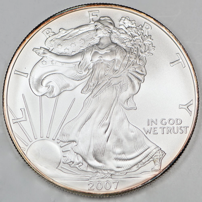 #ad #ad 2007 American Silver Eagle 1 oz .999 Fine Bullion Coin Numismatic Collectible $100.00