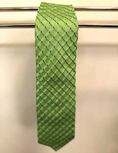 Tommy Hilfiger Men's Woven Silk Tie Plaid Check Green Blue White WFL#2831 video thumbnail