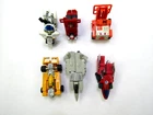VTG 1980s Bandai Transformer Lot of 6 Various Small Toys Renault Elf Harley Robo