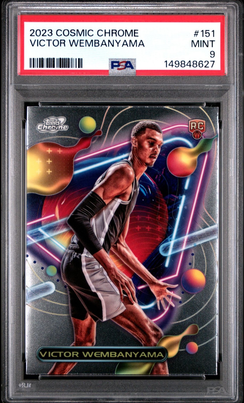 2023-24 Cosmic Chrome Victor Wembanyama #151 PSA 9 MINT RC ROOKIE