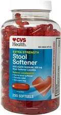 CVS Extra Strength Stool Softener Docusate Sodium Softgels 250 mg, 250 Count