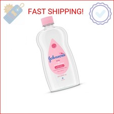 Johnson's Baby Oil, Pure Mineral Oil to help Prevent Moisture Loss for Baby, Kid