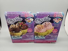 FREEZY BAKE by EASY BAKE Ice Cream Mix Lot 2 Strawberry 2 Chocolate REFILL