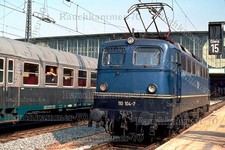 DB 110 104-7  München Hbf 80er / org. Farb-Dia + Datei!  676#16