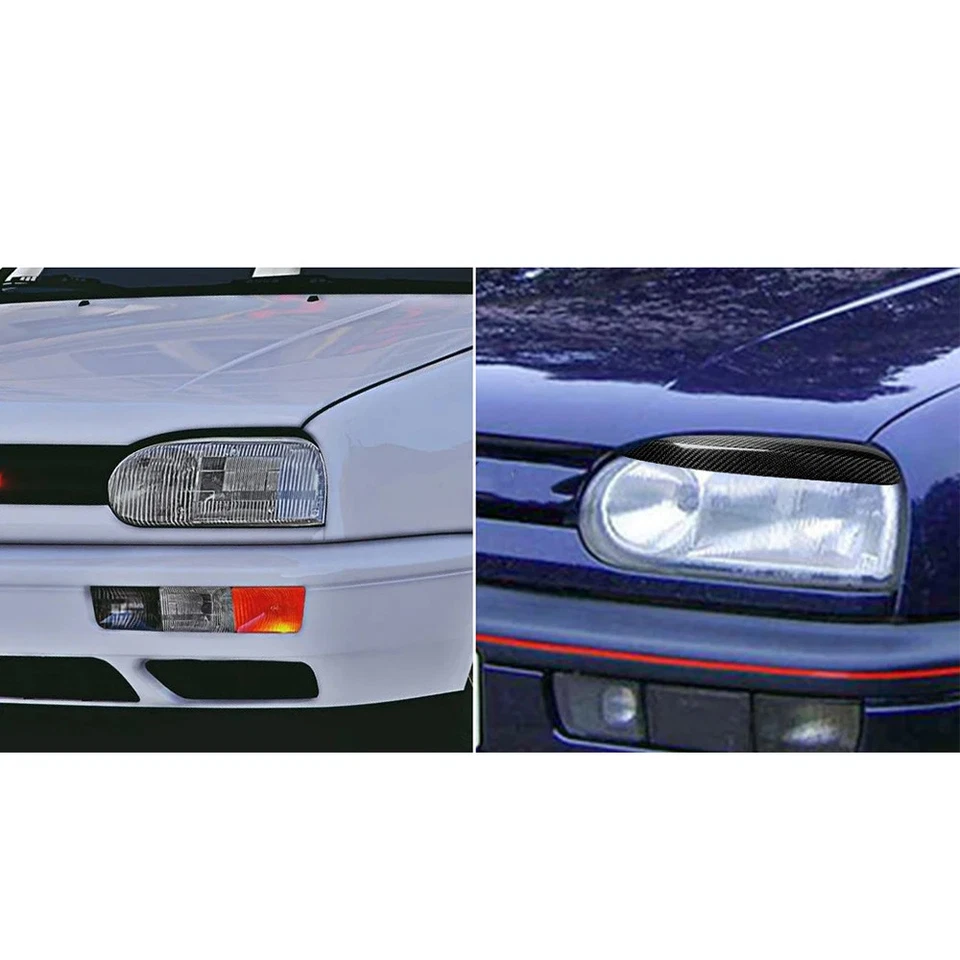 Передняя фара из настоящего сухого углеродного волокна для Volkswagen Golf 3 MK3 1992-1999 годов выпуска - Изображение 4 из 4