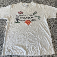 Vintage Funny Dad Graphic T Shirt L Made In the USA Banker