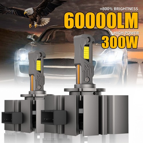 2PCS D1S D1R LED Headlight Bulbs 300W 6000K Super White HID Xenon Conversion Kit - Picture 5 of 15