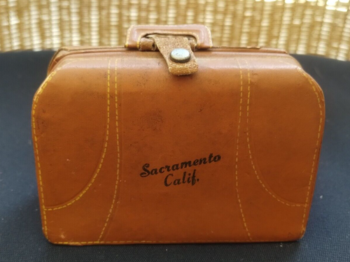 Vintage Sacramento CA Souvenir Address Book Miniature Leather Suitcase - Picture 1 of 7