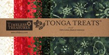 Tonga Treats Batik Fabric Festive 5"X5" - 42 Pieces Christmas Timeless Treasures