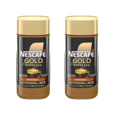 NESCAFE Gold Espresso Instant Coffee, 100G/3.5Oz, Jar (2 Pack), {Imported from C