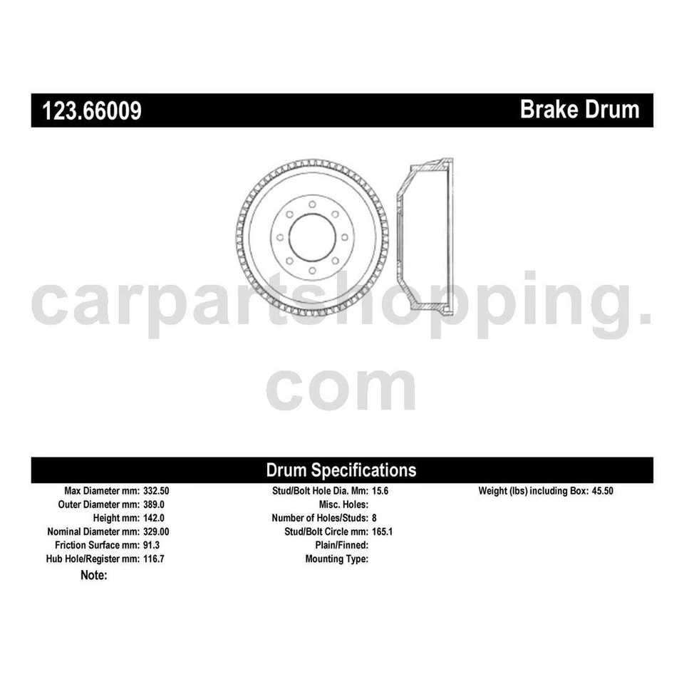 2 tambores de freno traseros para Chevrolet K2500 2000 1994 1995 1996 1997 1999 1991 Foto 2 de 4