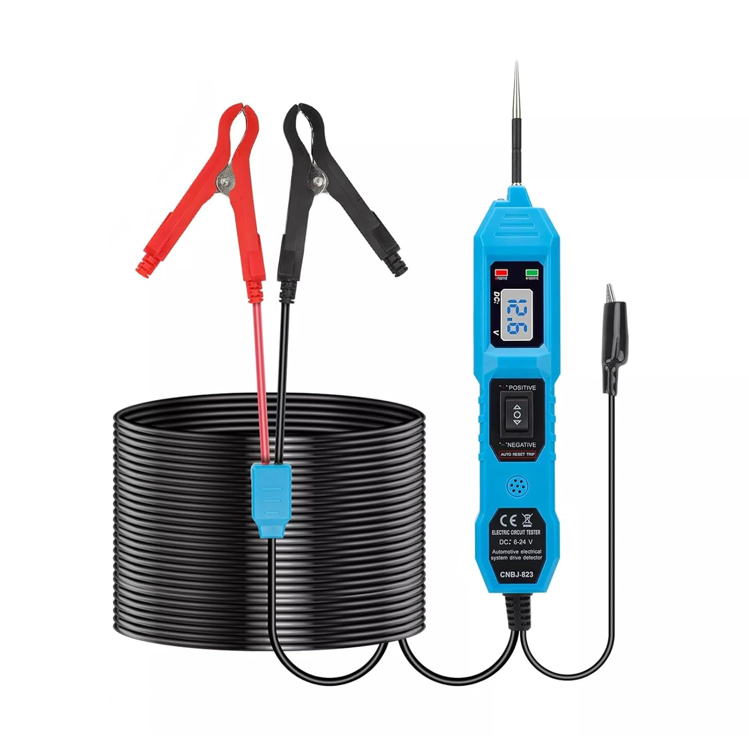 Automotive Circuit Tester 3.5-36V DC with LCD Display Dual Color Polarity Indica