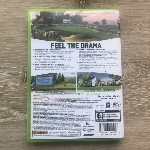 Tiger Woods PGA Tour 10 (Microsoft Xbox 360, 2009) CIB With Manual And Insert - Picture 2 of 3