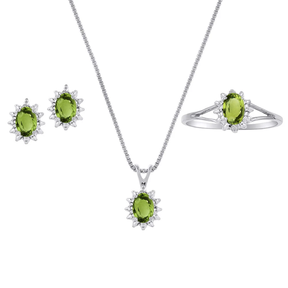 Peridot deals jewelry set