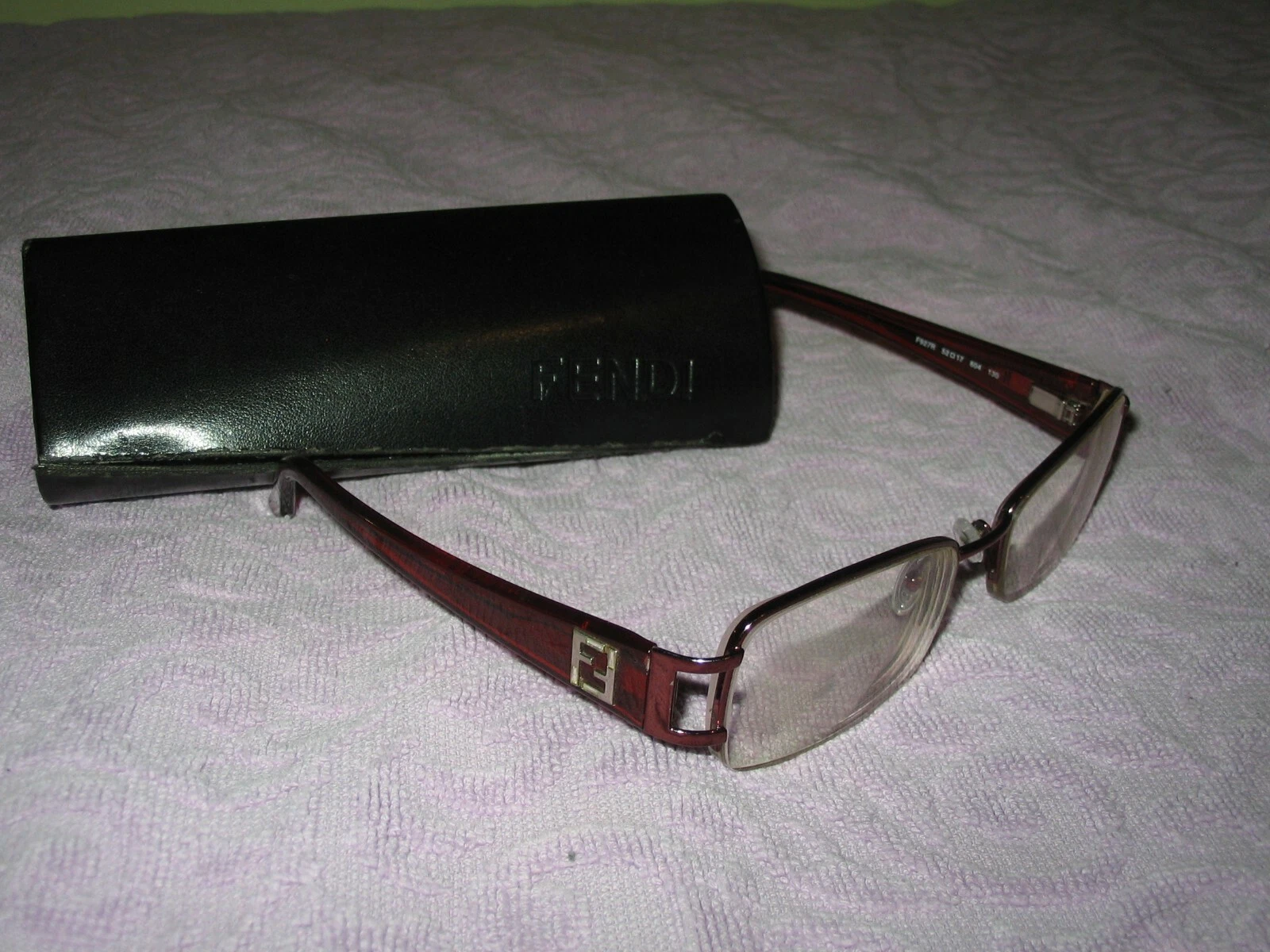 Fendi Women Eyeglasses Spectacles Frame f927r 604 Red Italy Etui 51□17/130