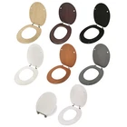 18" MDF Universal Bathroom WC Toilet Seat Quick Easy Fit Wooden 18 inch Coloured