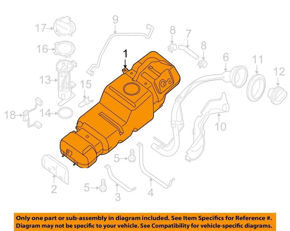 二手油箱适合:2014 年日产 Nv 2500 28 加仑 A 级 — 第 3/4 张图片