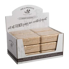 Pre de Provence HONEY ALMOND Case 12 x 250 Gram French Soap Bath Shower Bar Shea