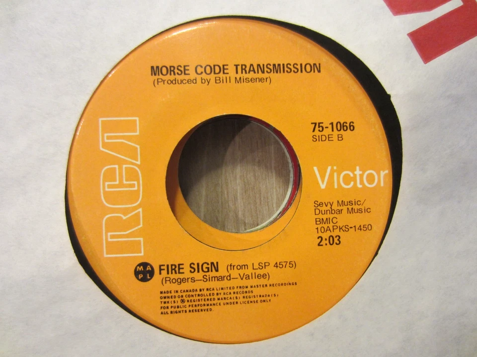 MORSE CODE TRANSMISISON 7'' Quebec Hard-Rock '71 45rpm OH LORD vinyl VG+ - Image 4 of 4