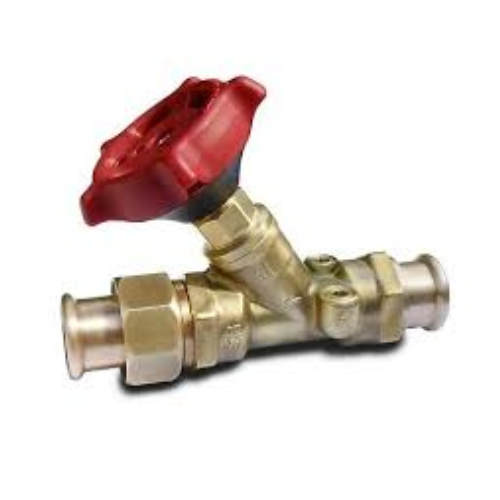 Pegler Xpress 15mm Double Regulating Valve, DZR Brass, Press x Union - PSU1200