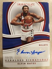 Elvin Hayes⚡️2022-23 Immaculate Heralded Signatures Red Auto /25 🏈 BULLETS HOF