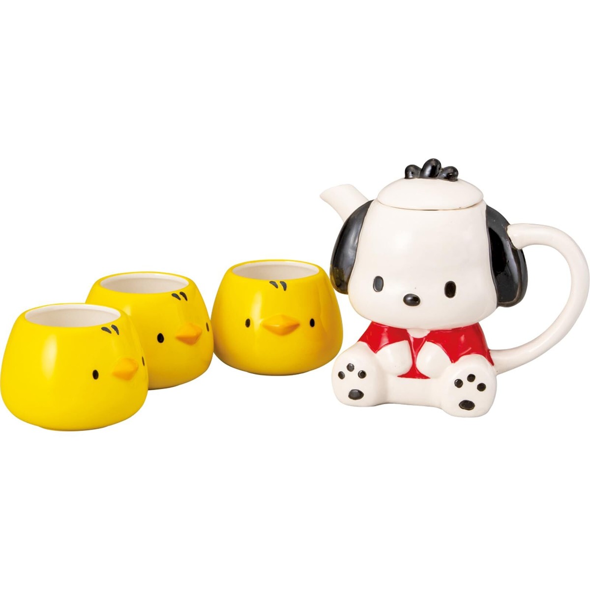 Sanrio Pochacco & Pichans 3 Sisters Teapot 400ml & Teacup 160ml