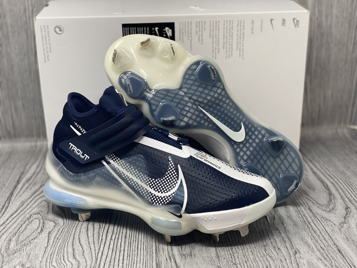 Nike Force Zoom Mike Trout 7 Baseball Cleats Blue/White Size CI3134-403 NEW Nike Force Zoom Trout 7 Mid Navy Blue White Baseball Cleats  main image 2