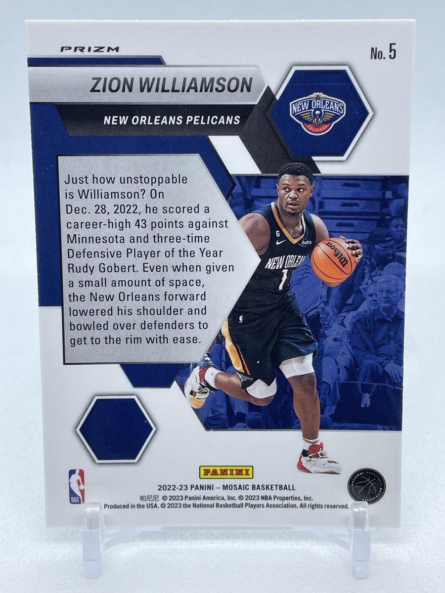 2022-23 Panini Mosaic - Montage Zion Williamson #5 Mosaic Prizm