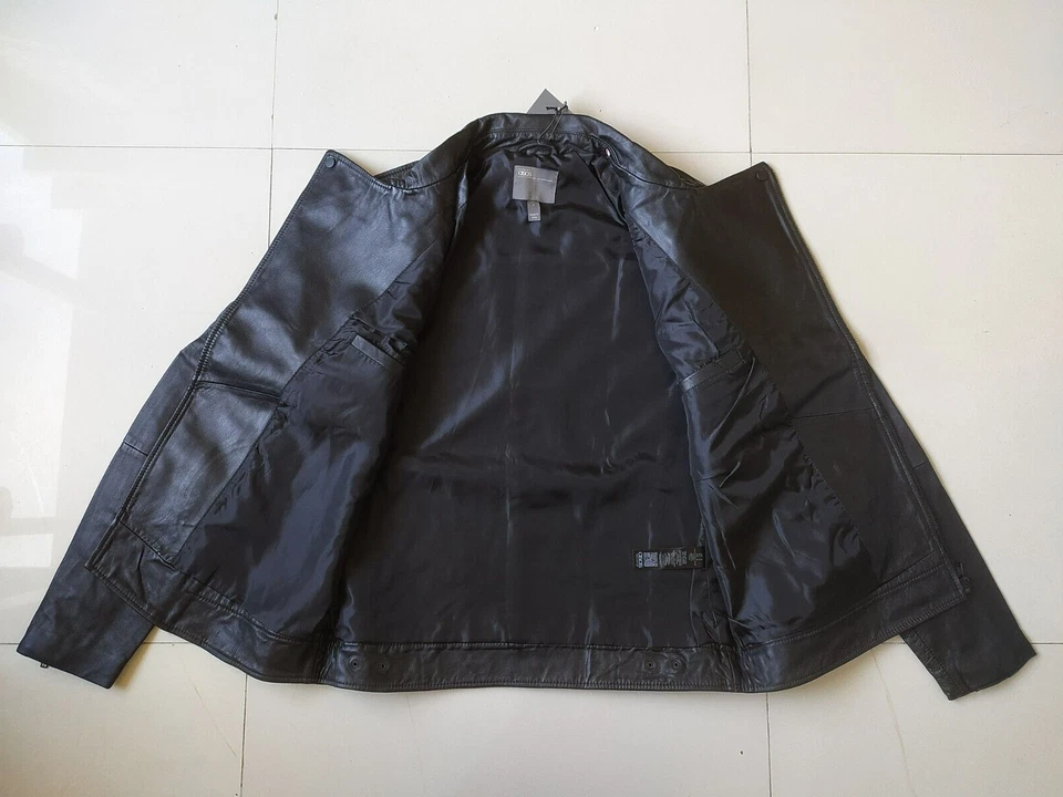 ASOS Men's Leather Biker Jacket $250 WORLWIDE SHIPPING - Image 3 of 4