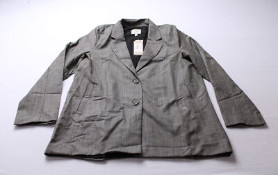 Albion Women's Woven Oversized Blazer Jacket CD4 Graphite Size 2XL NWT