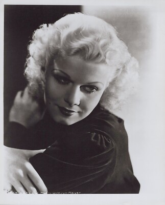 Photo Vintage Jean Harlow - Portrait élégant Années 1940, Tirape Gélatino-argentique 8x10