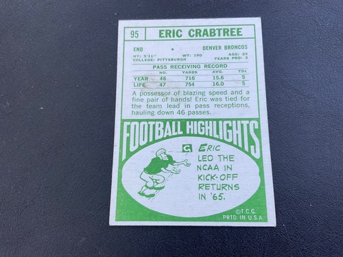 1968 TOPPS FOOTBALL CARDS 73-219 PICK CARDS YOU WANT - Picture 57 of 329