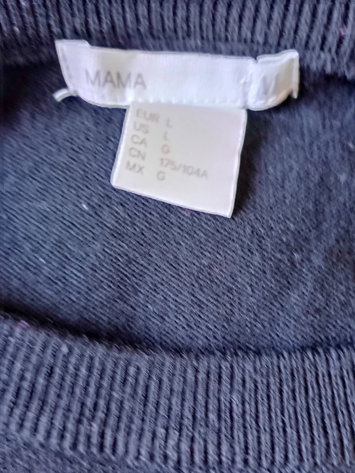 H&M Maternity Black Knitted Top UK Size: Large - Image 2 of 4