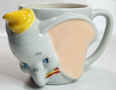 NEW Walt Disney 3D Dumbo Elephant Sculpted Ceramic Large 22oz Coffee Cup Mug
