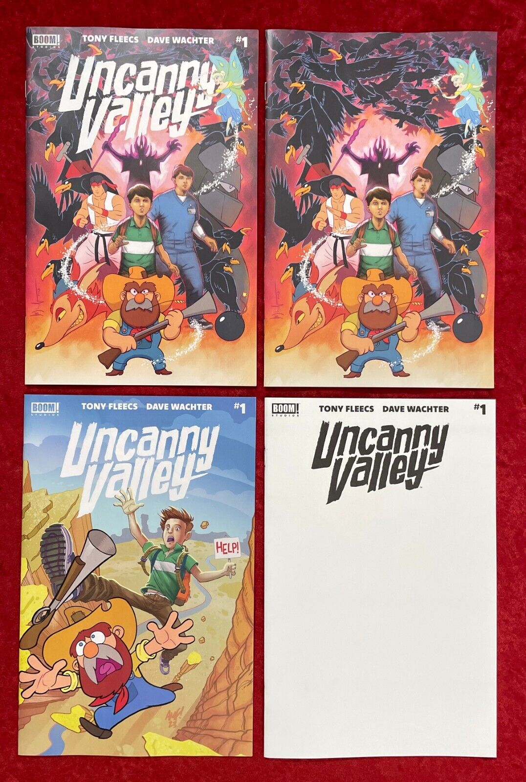 Uncanny Valley #1 A B C 1:10 set, Boom, 2024; Tony Fleecs; Looney Tunes homage