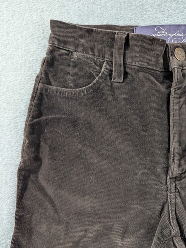 NYDJ Jeans Womens Size 0P Brown Corduroy Comfort Classic Flared Leg Made in USA - Picture 2 of 13