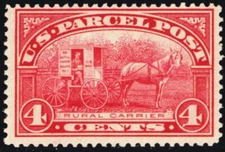 Q4, Mint NH FVF 4¢ US Parcel Post Stamp - Stuart Katz