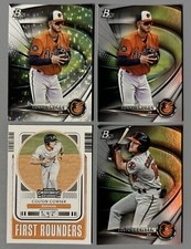 4-2022 Orioles: Bowman Platinum Connor Norby Ice & Base, Colton Cowser (2)