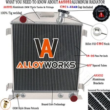 4 ROW ALUMINUM RADIATOR FOR 1928-1932 Ford Chopped Hot Rod Chevy V8 HIGH BOY