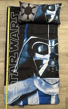 Disney Star Wars Darth Vader Kids  Sleeping Bag & Pillow Blue Black 54" x 30"