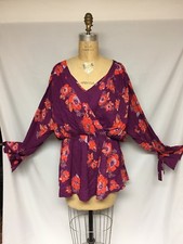Free People Tuscan Dreams Tunic DressOB617595 Plum Size M NWT