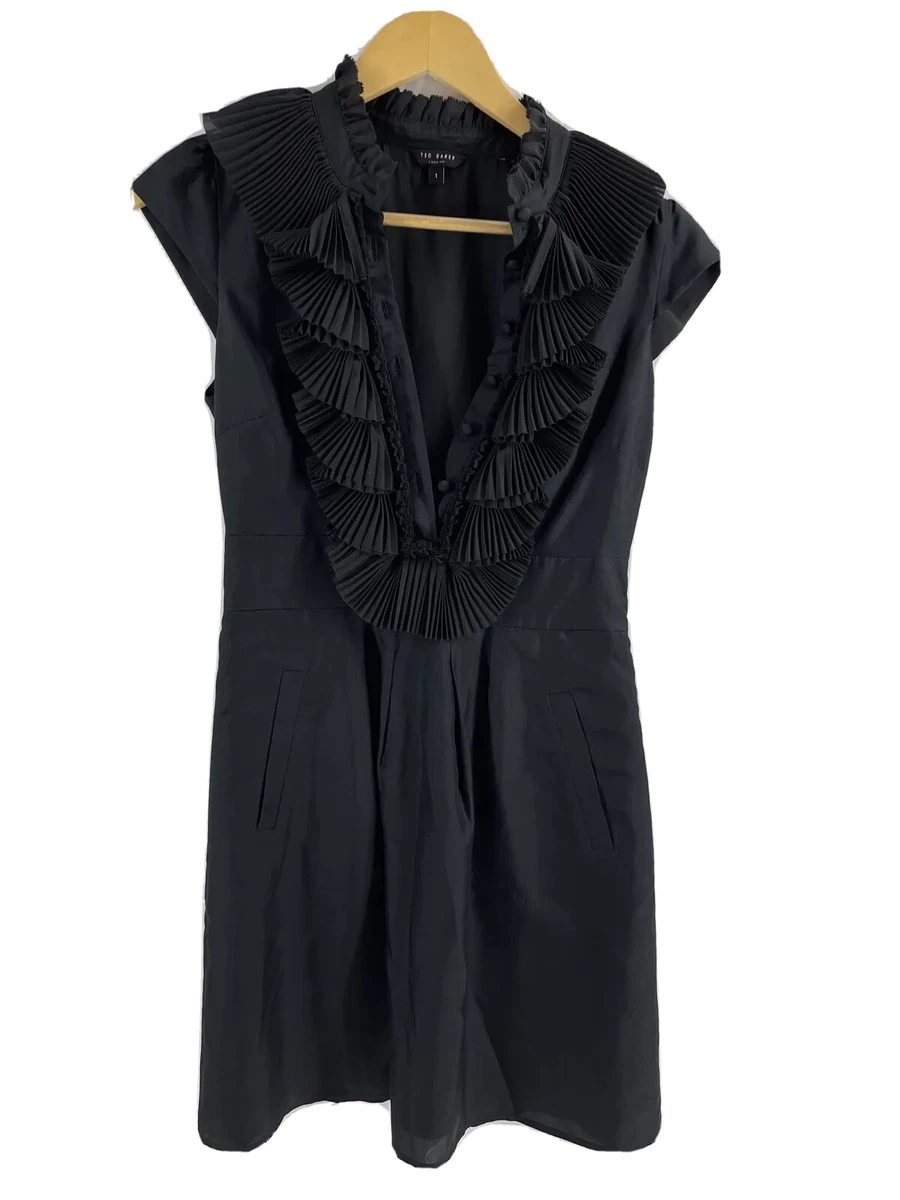 Ted baker top black ruffle dress