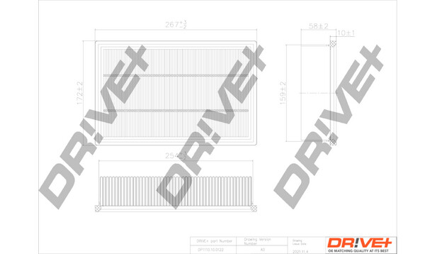Dr!ve+ DP1110.10.0122 Luftfilter FüR Ford Volvo Mazda-image